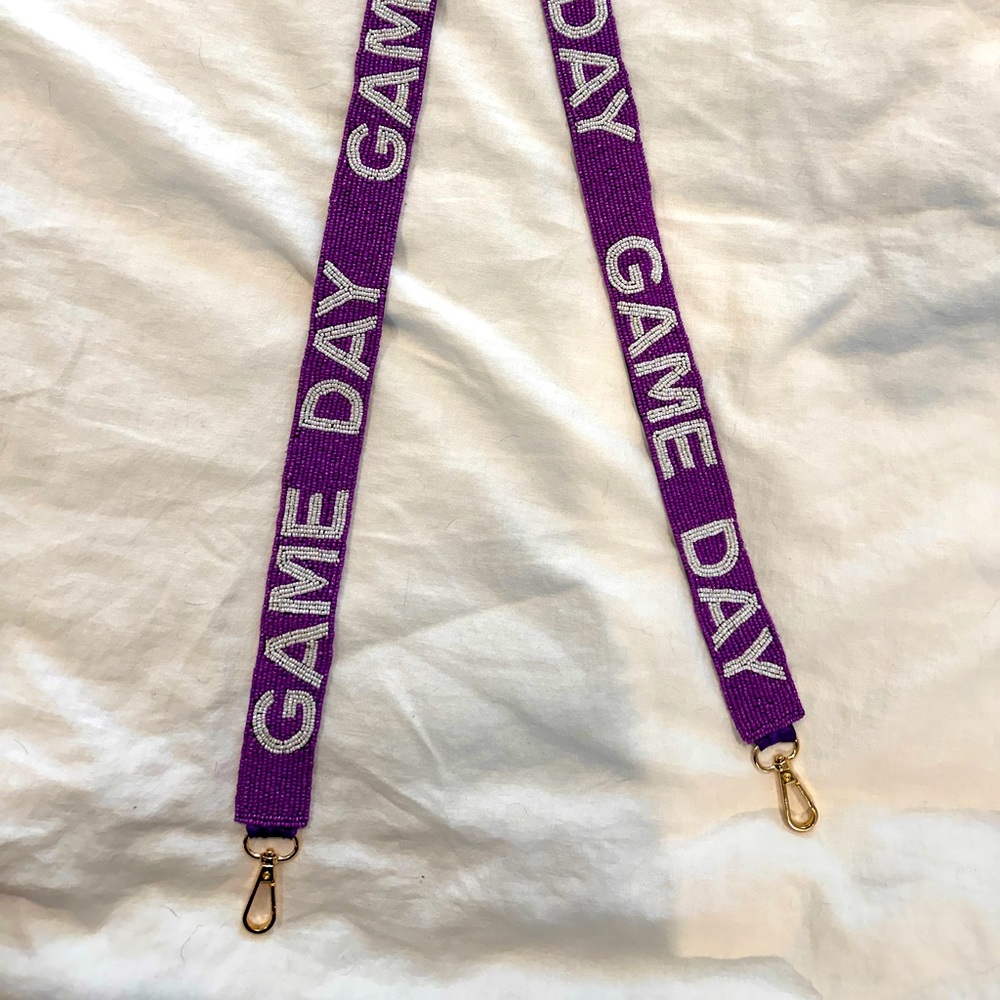 Clear bag strap. Purple Game Day.
